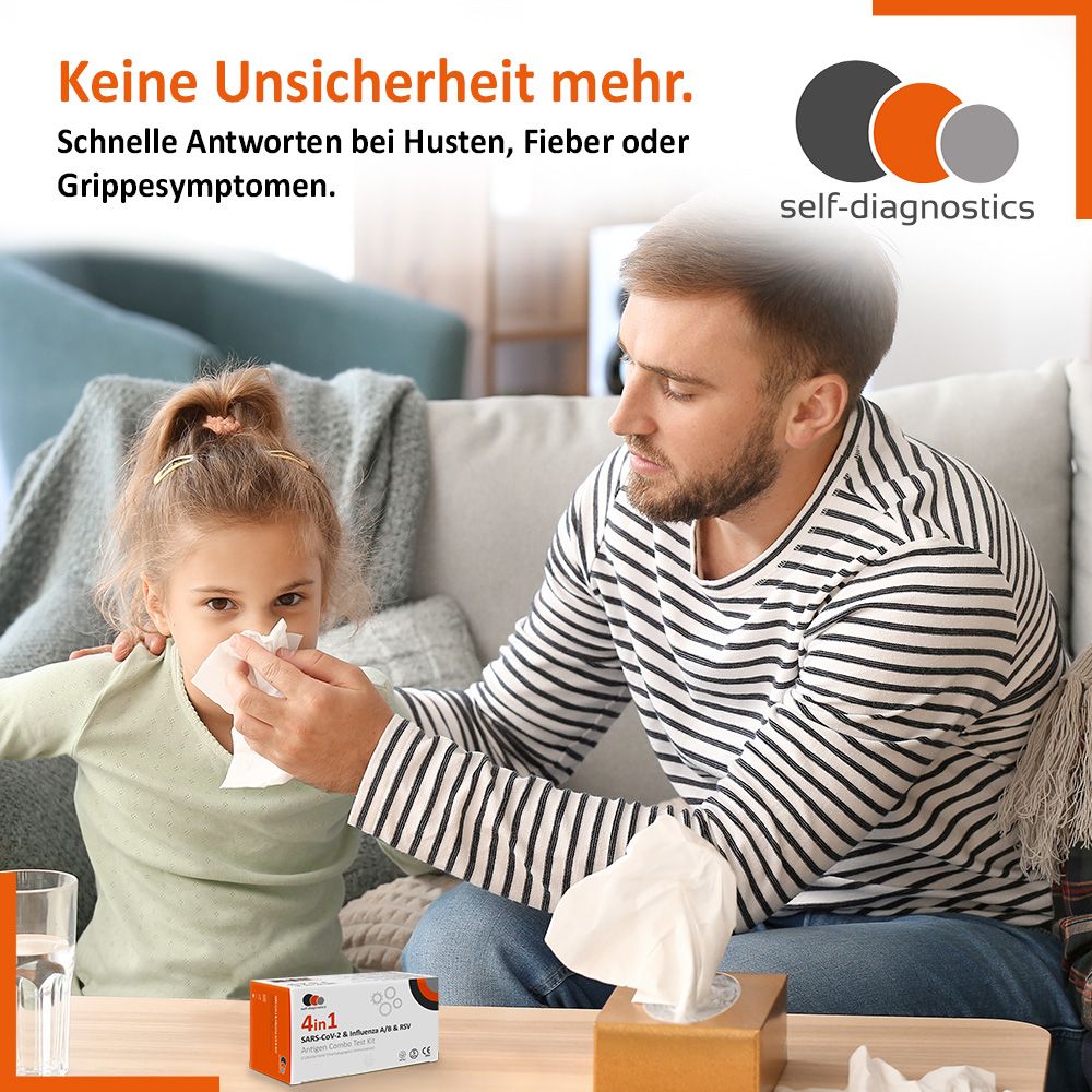 self-diagnostics 4in1 Antigen Kombi Test SARS-COV-2, Influenza A + B, RSV