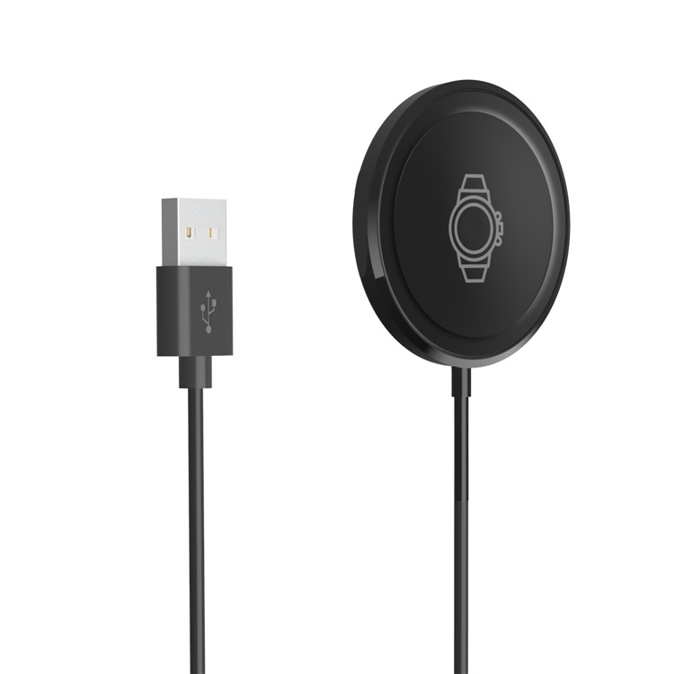 (1m) USB A auf Samsung Galaxy Watch / Samsung Gear Magnetisches Ladekabel - Schwarz
