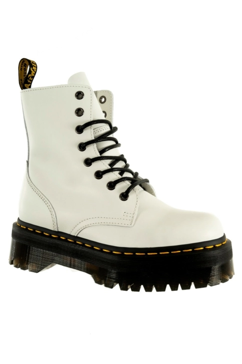 Bottines dr martens jadon white polished smooth
