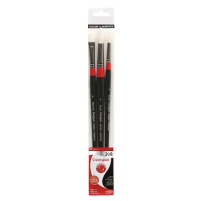 Daler Rowney Georgian Wallet 300 Brush Set Of 3: Long Handle