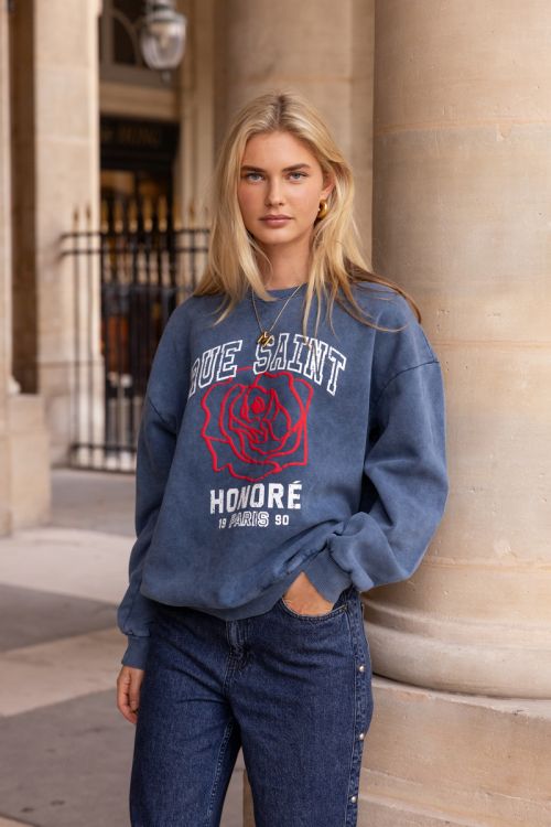 Donkerblauwe sweater 