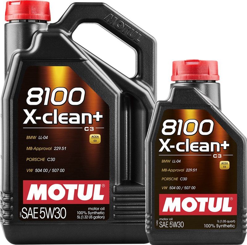 Motorolie Motul 8100 X Clean+ 5W30 5L Motor Olie