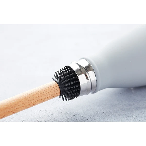 Brosse de nettoyage en hêtre et silicone pour bouteilles Point Virgule