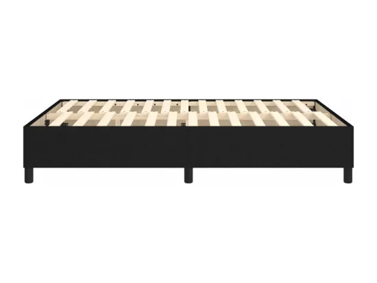 Sommier à lattes de lit Noir 140x190 cm Tissu
