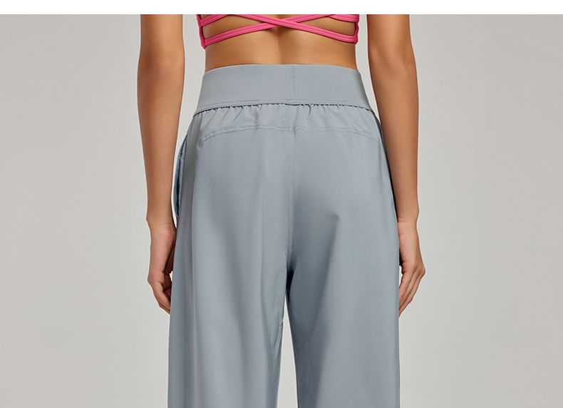 femmal - Hoge taille effen wijde yogabroek