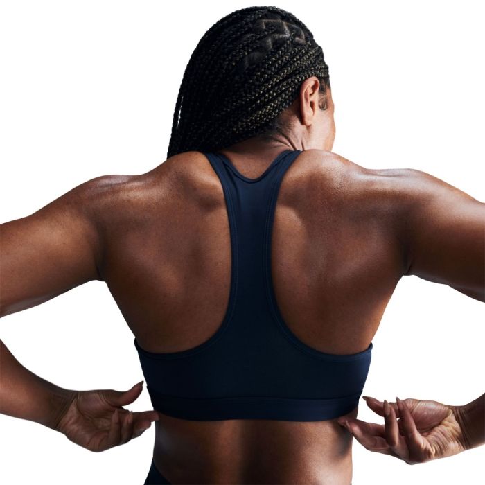 Nike Dame BH Swoosh Medium Support Bra Blå