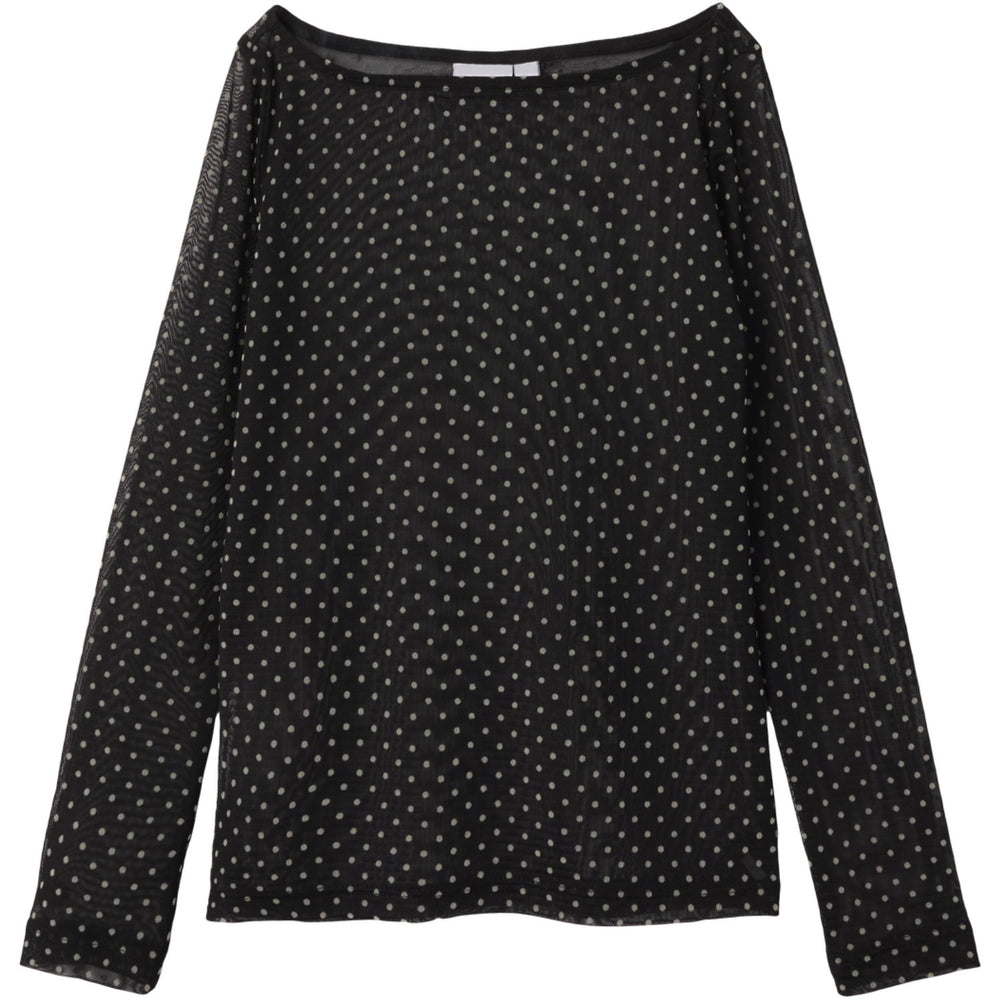 Køb Name It Black Dot Silje Slim Bluse