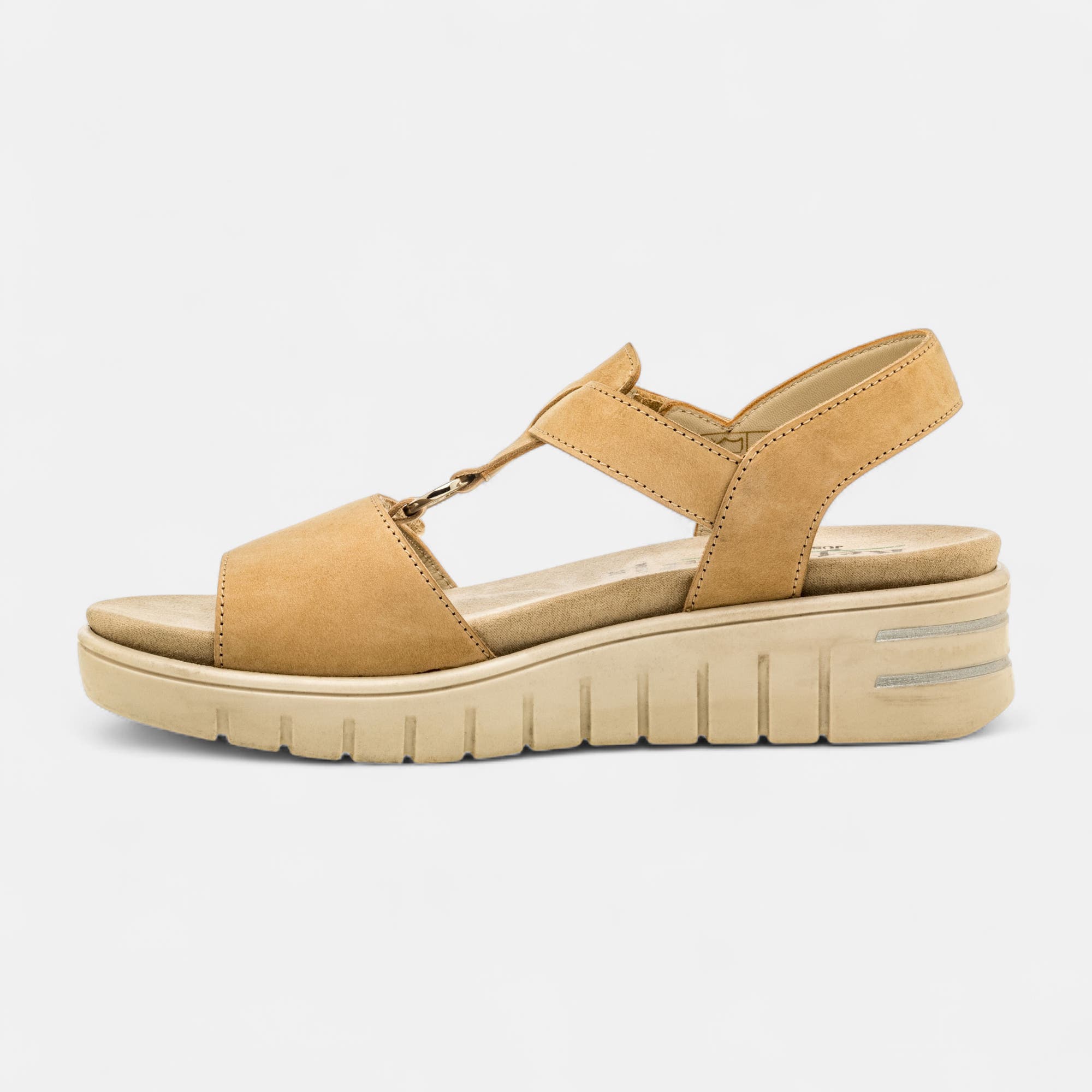 Sandales Femme en cuir beige