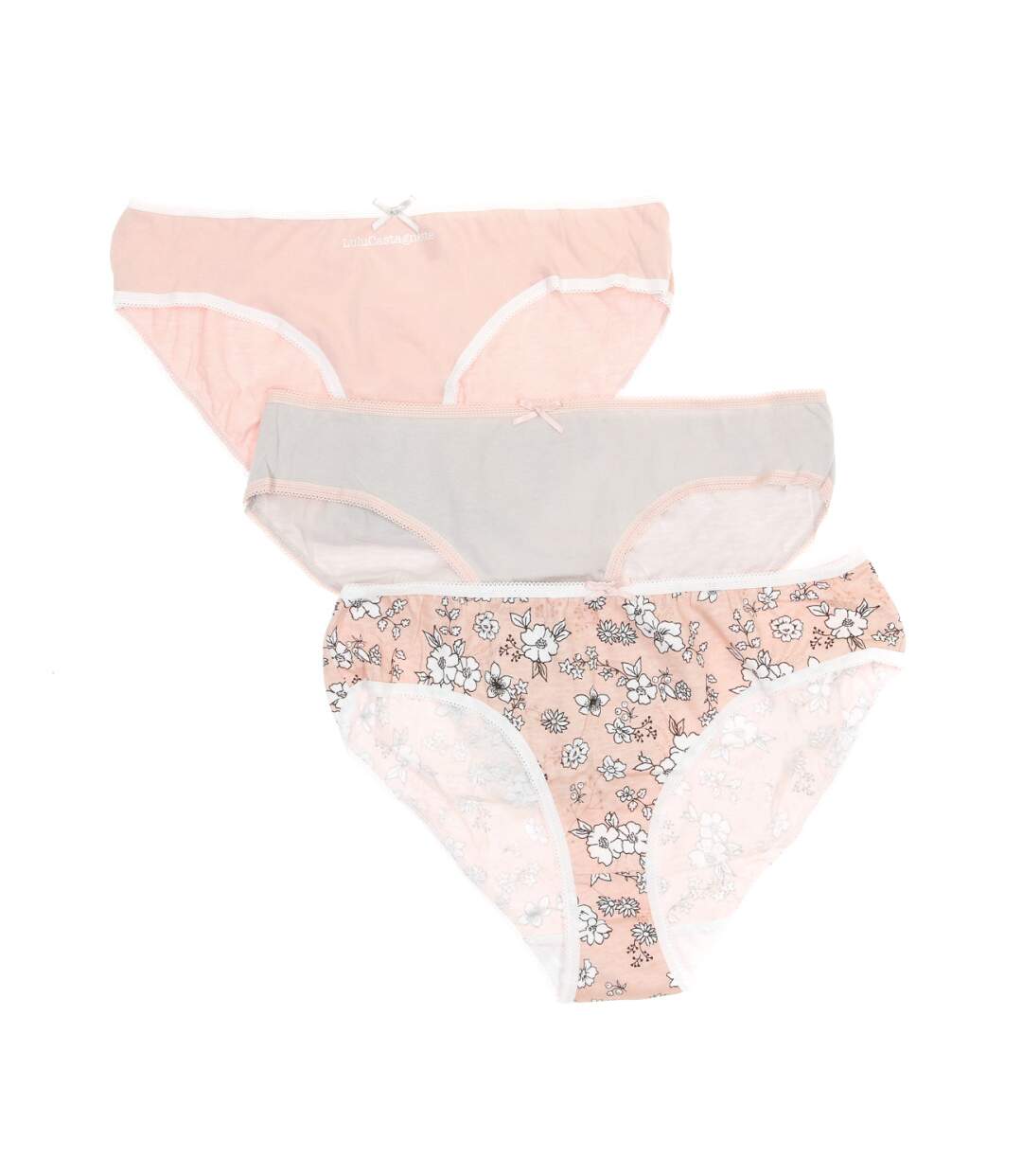 Lot x3 Culottes Rose/Grise Femme Lulu Castagnette
