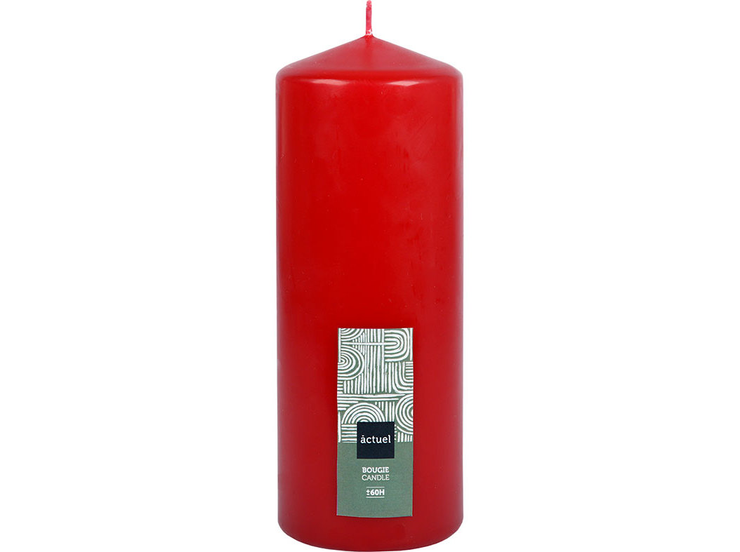 VELA PILAR ACTUEL VERMELHO 18 CM