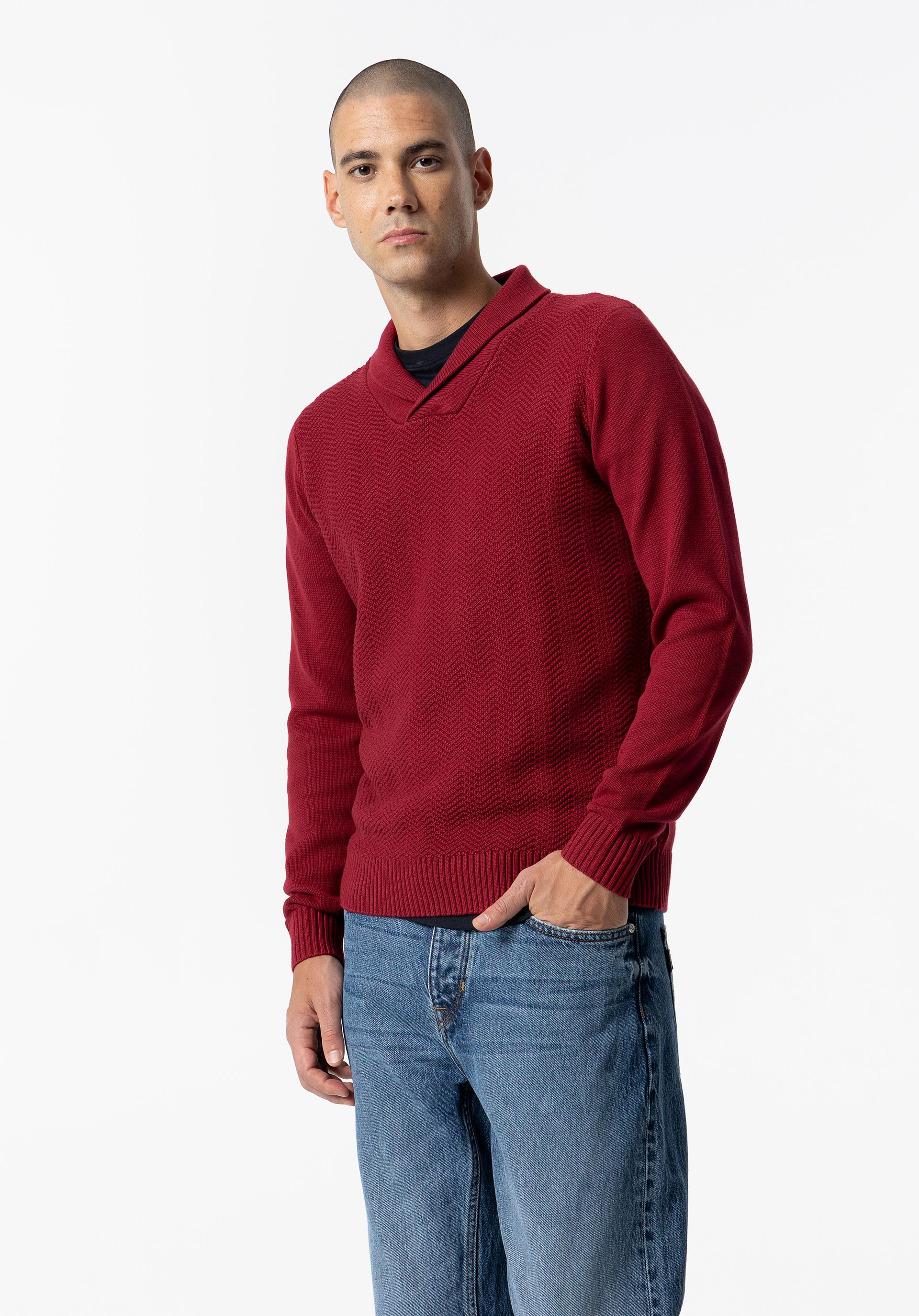 Camisola de Malha Decote Envolvente