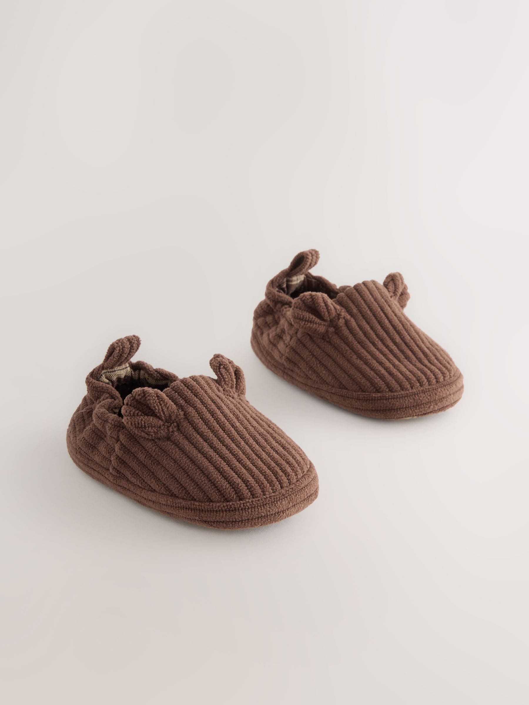 Chocoladebruin beer - Instapschoenen voor baby's (0-2mnd)