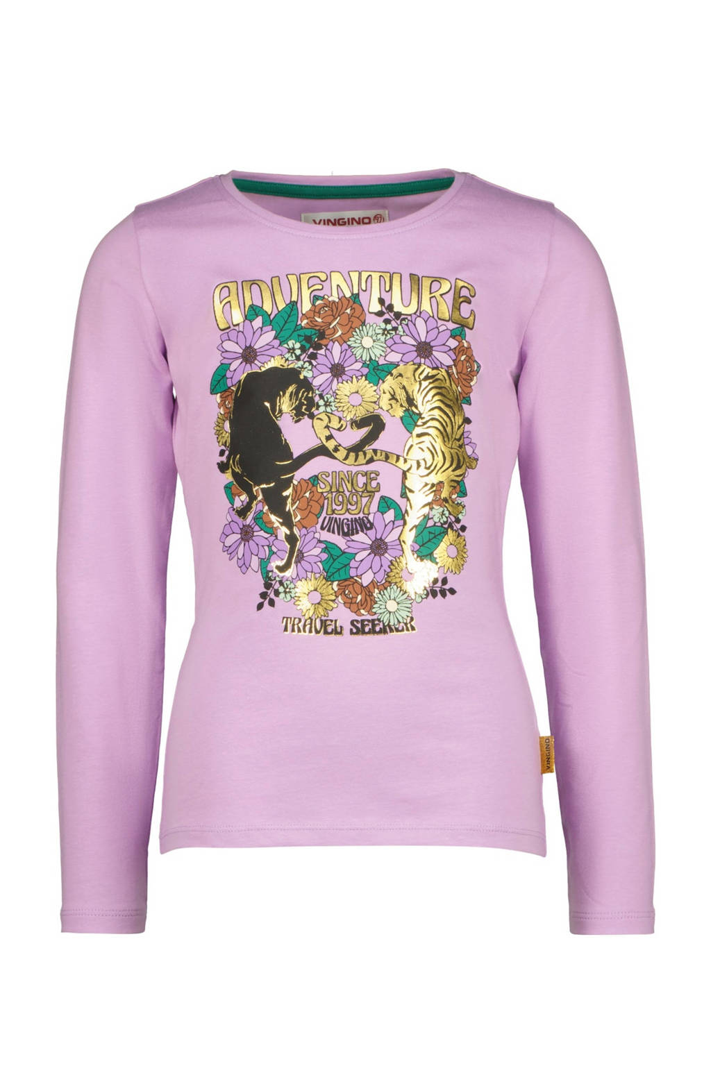 Vingino longsleeve Julie met printopdruk lila