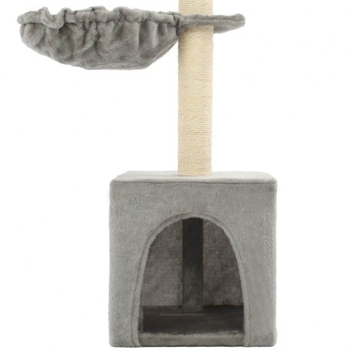 Coçador de animais com haste de sisal, cinza