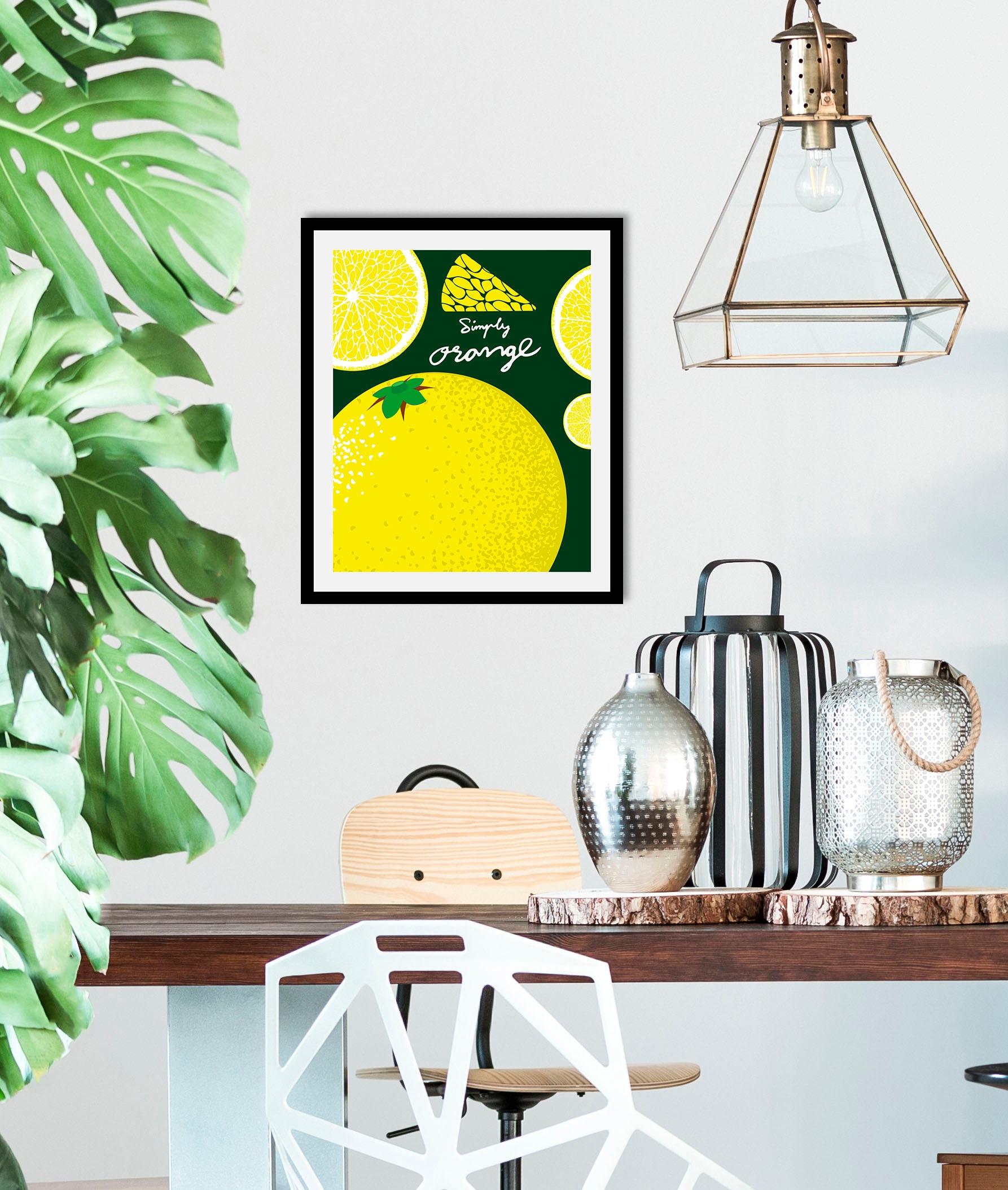 queence Bild »Simple Orange« Abstrakt | Essen | Figuren | Kunst | Lebensmittel | Obst | Obst Bilder 1 Stk. tlg. gerahmt
