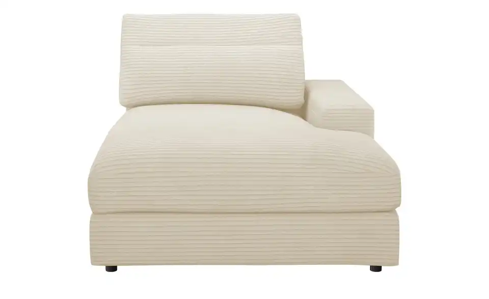 Element Branna Beige Cordstoff Ottomane rechts