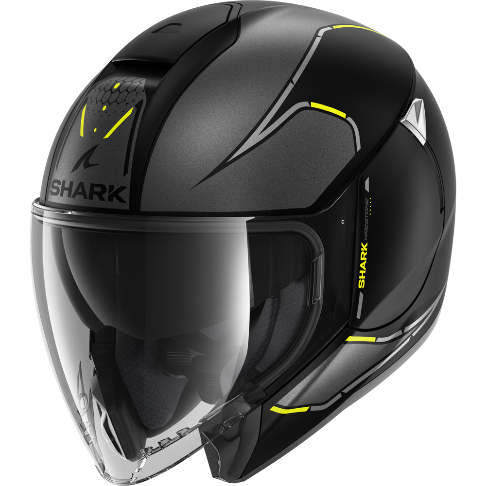 Shark - Casque Citycruiser Krestone Noir Mat / Gris Mat / Jaune