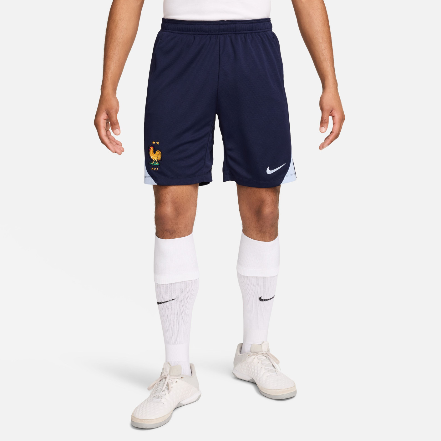 Nike Frankrijk Strike Trainingsbroekje 2024-2026 Donkerblauw Lichtblauw