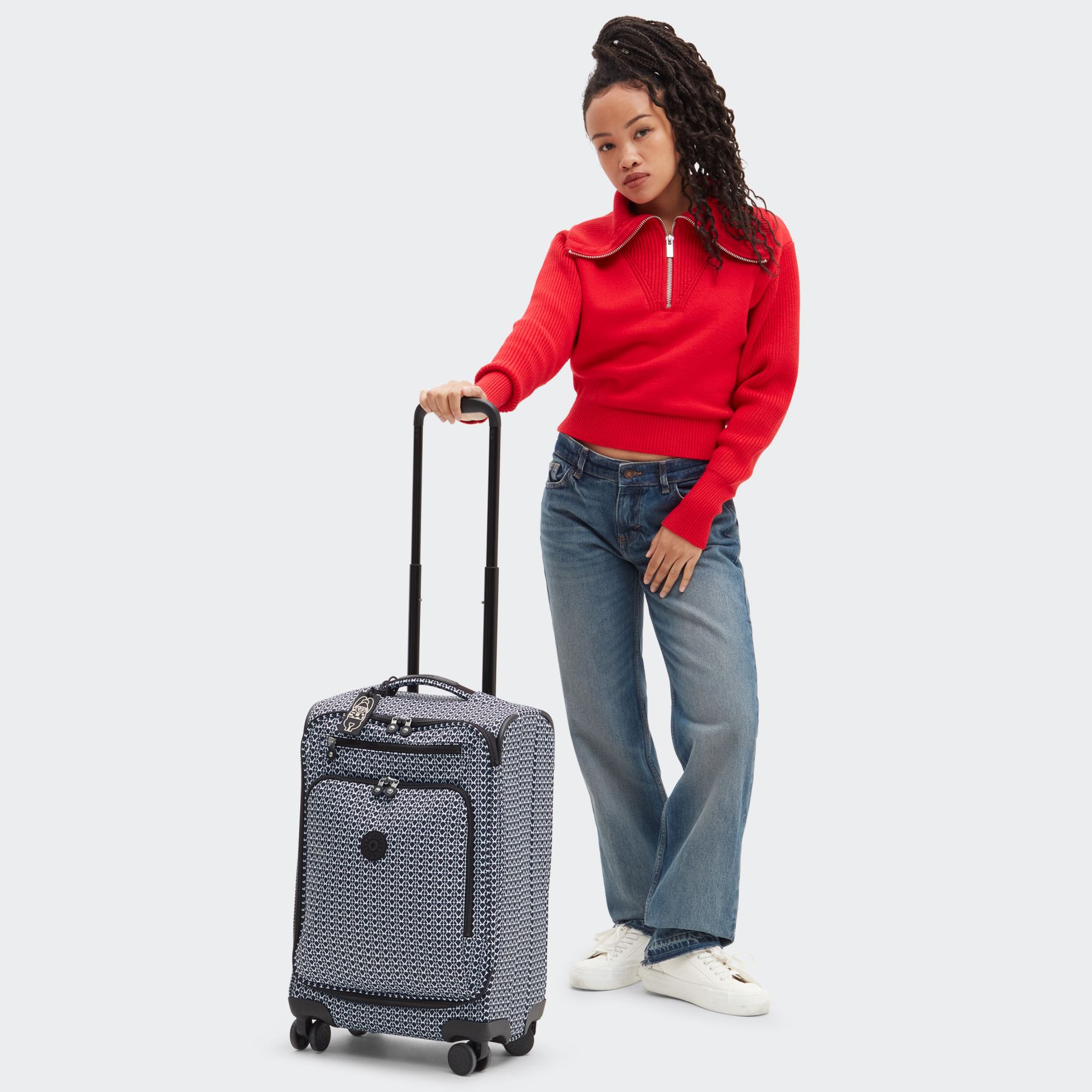 NEW YOURI SPIN S Petite Valise à Roulettes avec Poignée Télescopique - Signature Print