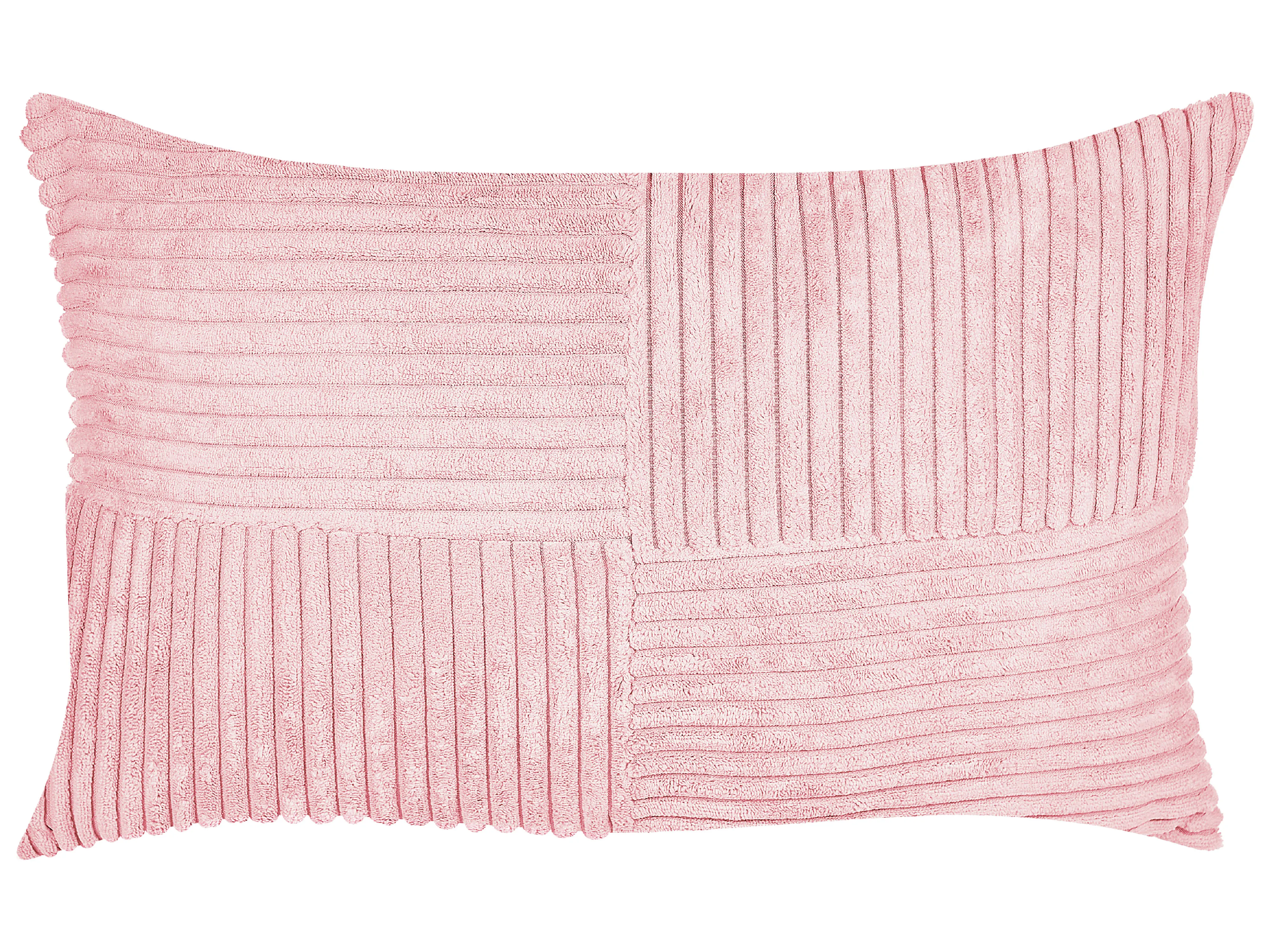 Set van 2 sierkussens MILLET Corduroy 30 x 50 cm Roze geometrisch patroon