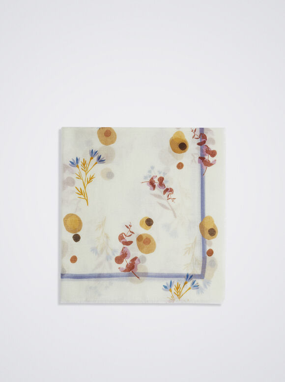 Pañuelo Con Estampado Floral - Raw