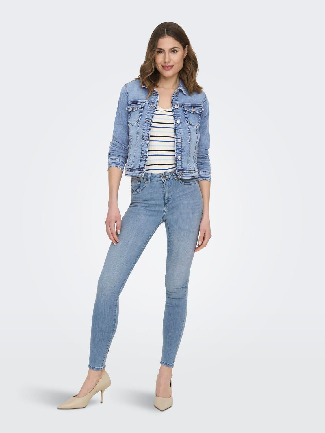 ONLPOWER Mittlere Taille Skinny Fit Jeans Special Bright Blue Denim