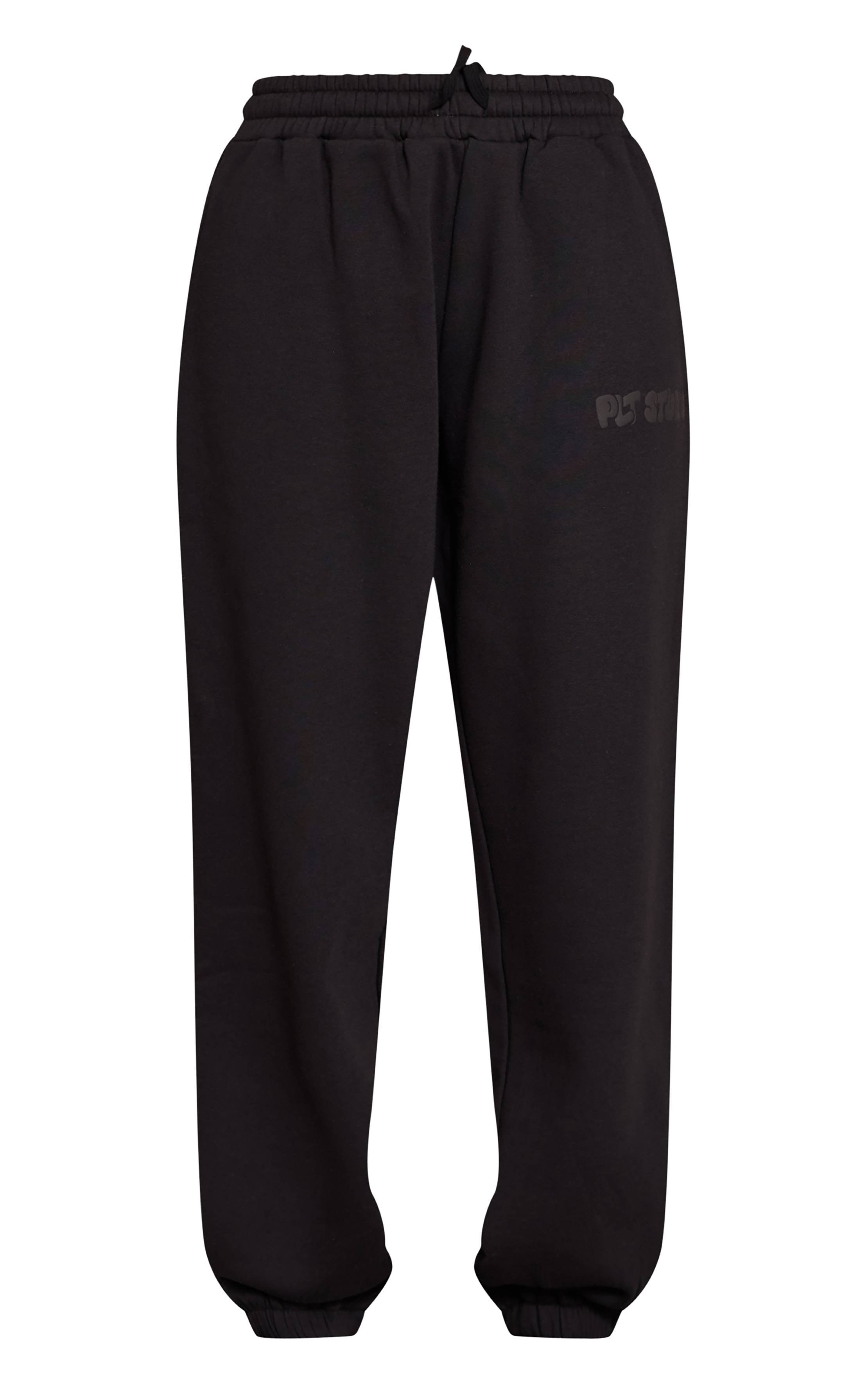 Noir Jogging À Chevilles Resserrées Imprimé Plt Studio