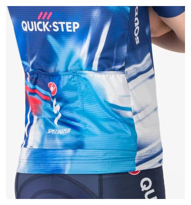 Maillot à Manches Courtes Castelli Enfant Aero Soudal Quick-Step 2025 Bleu