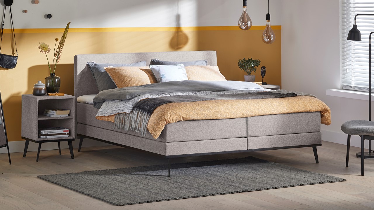Boxspring Viggo oakland grijs