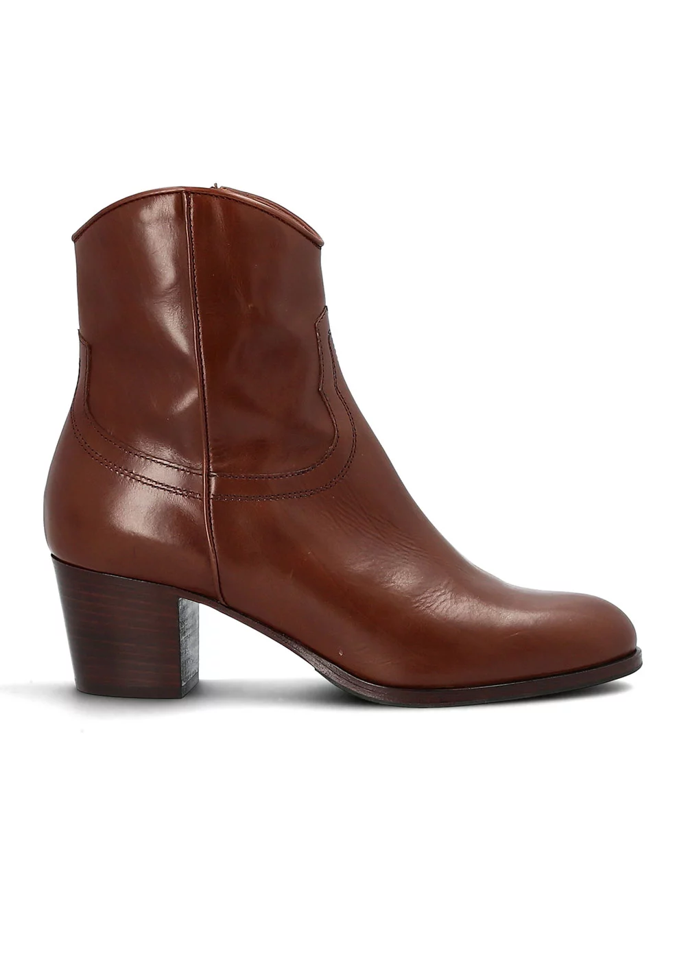 BOOTS SANTERRE CUIR MARRON