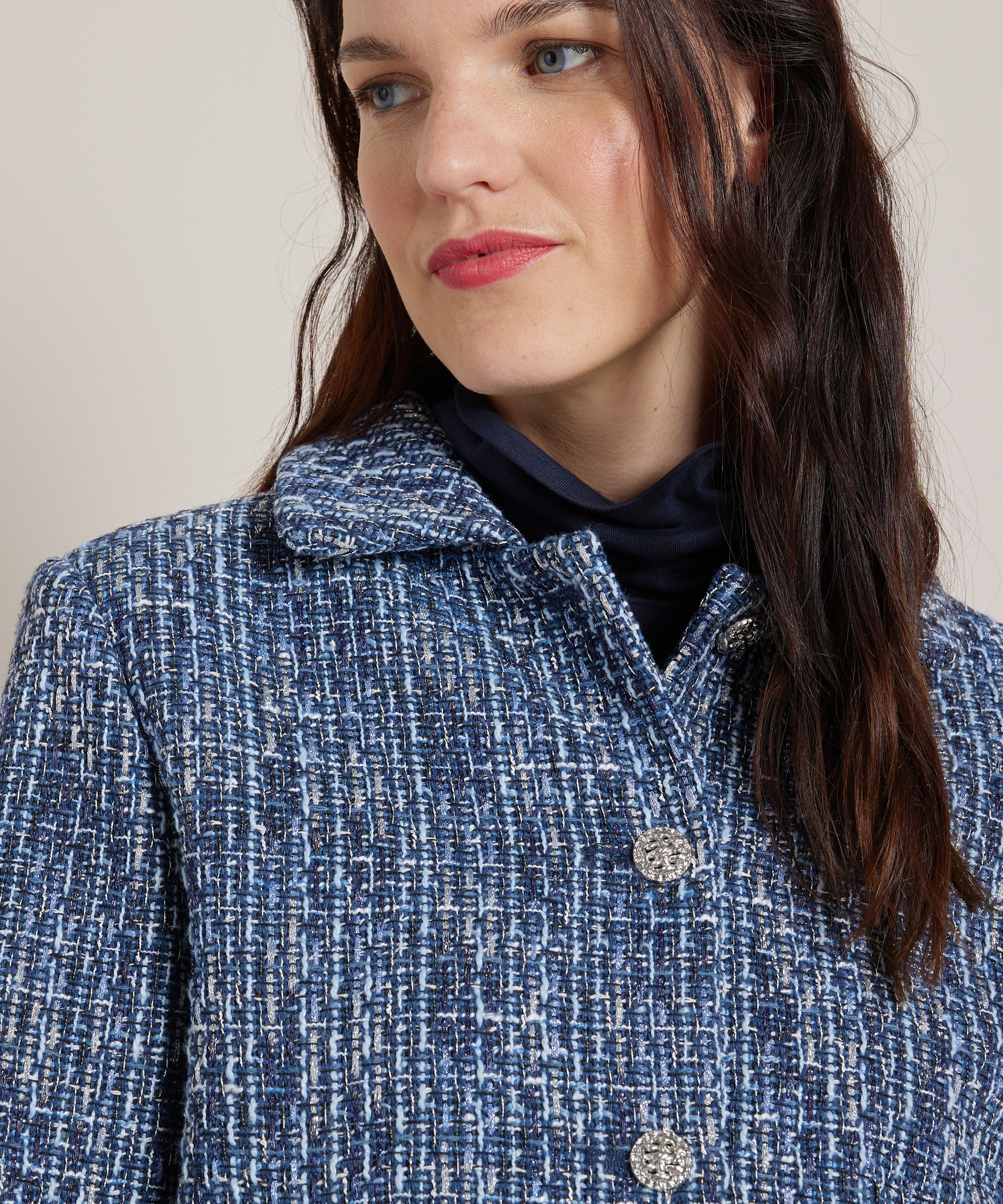 kort tweed jasje