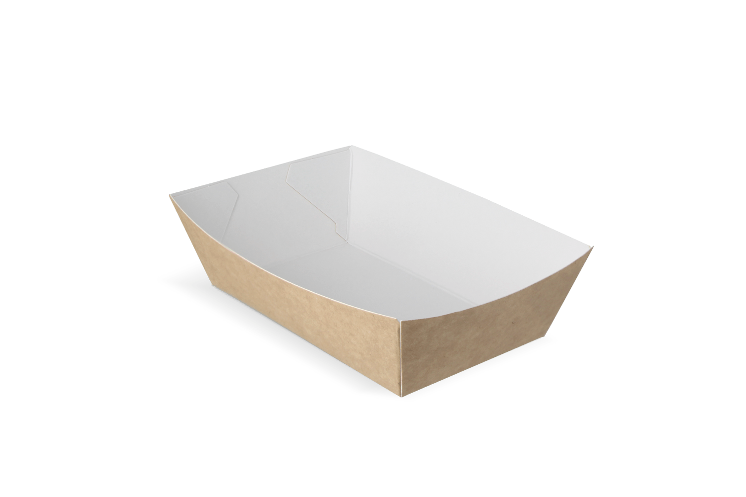 Frietbakjes A9 kraft/wit BIO