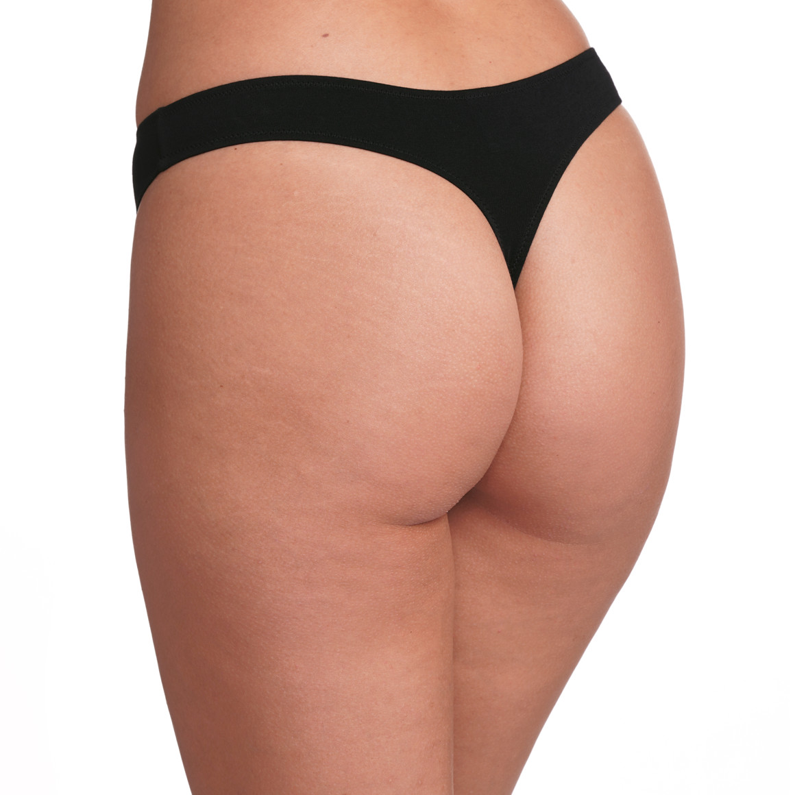 Gina Benotti 3 Damen Strings aus Baumwolle schwarz