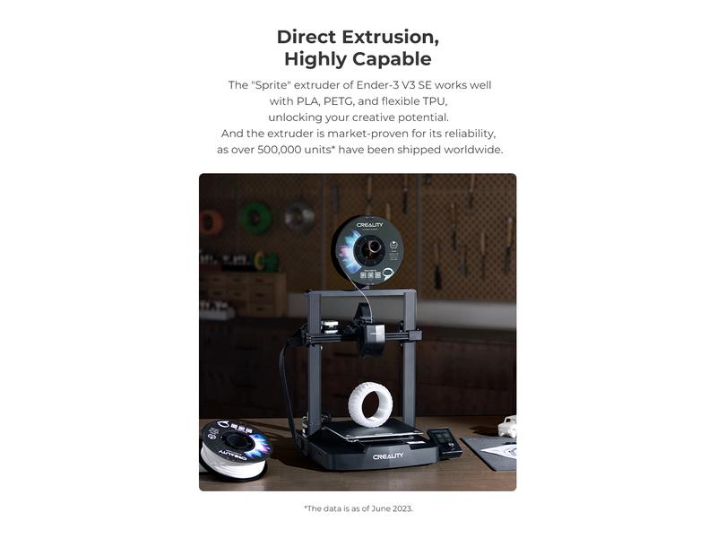 Creality 3D-Drucker Ender 3 V3 SE FDM 3D-Drucker mit beheizbarem Druckbett und Auto-leveling