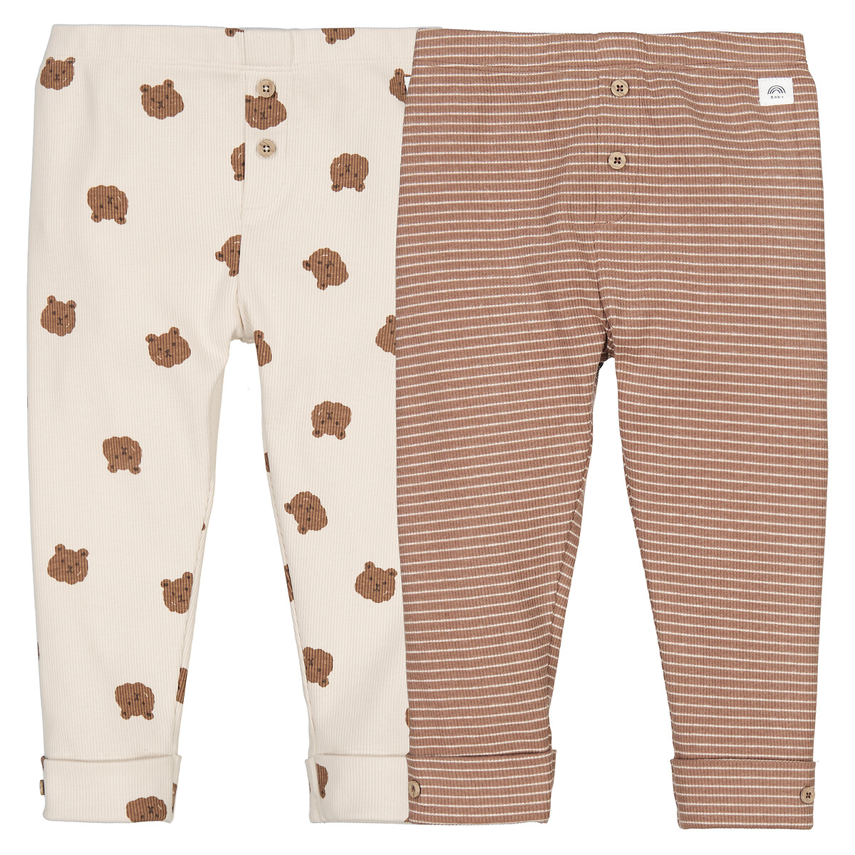 COLEÇÃO LA REDOUTE<br>Conjunto de 2 leggings estampadas