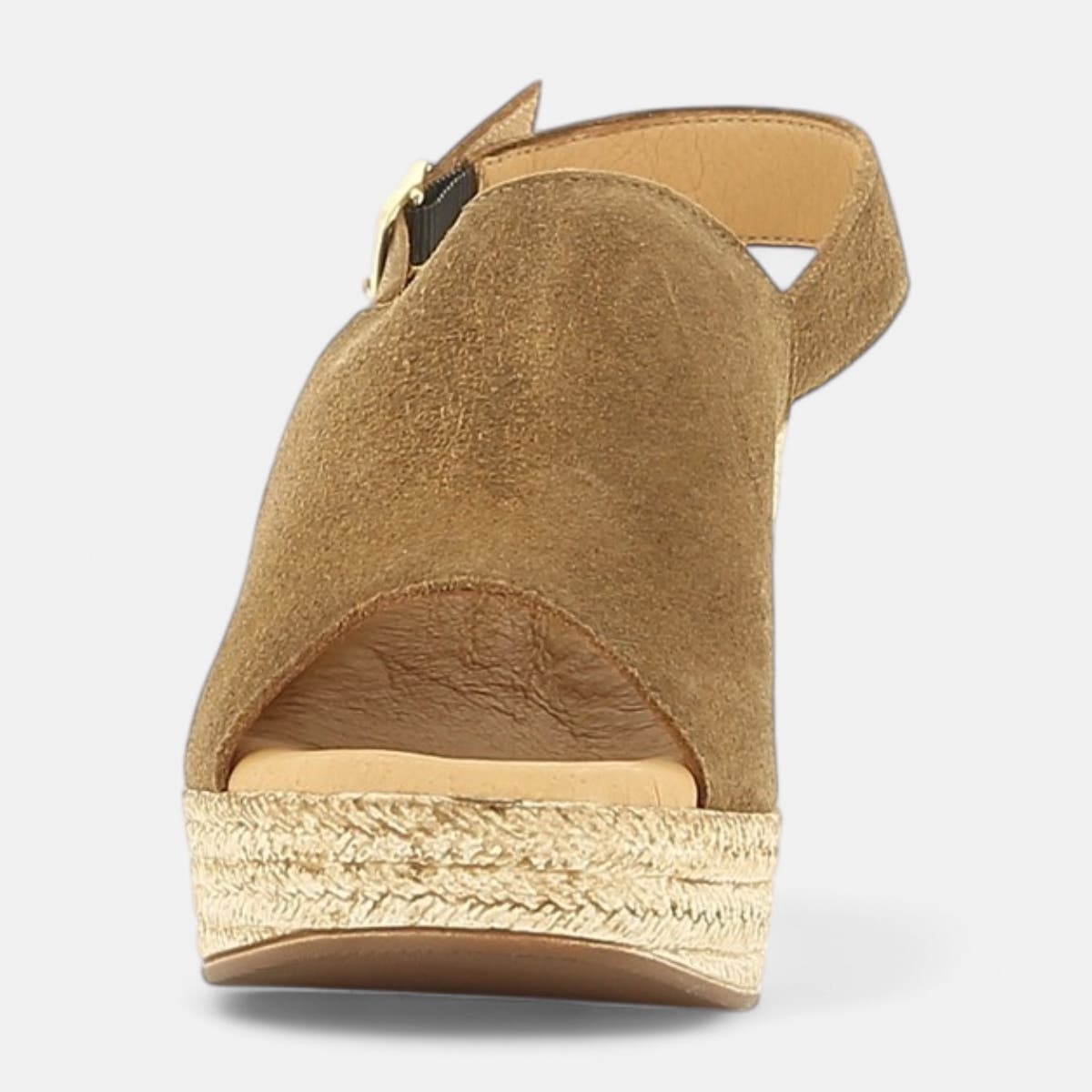 Sandales à talon Femme en cuir marron