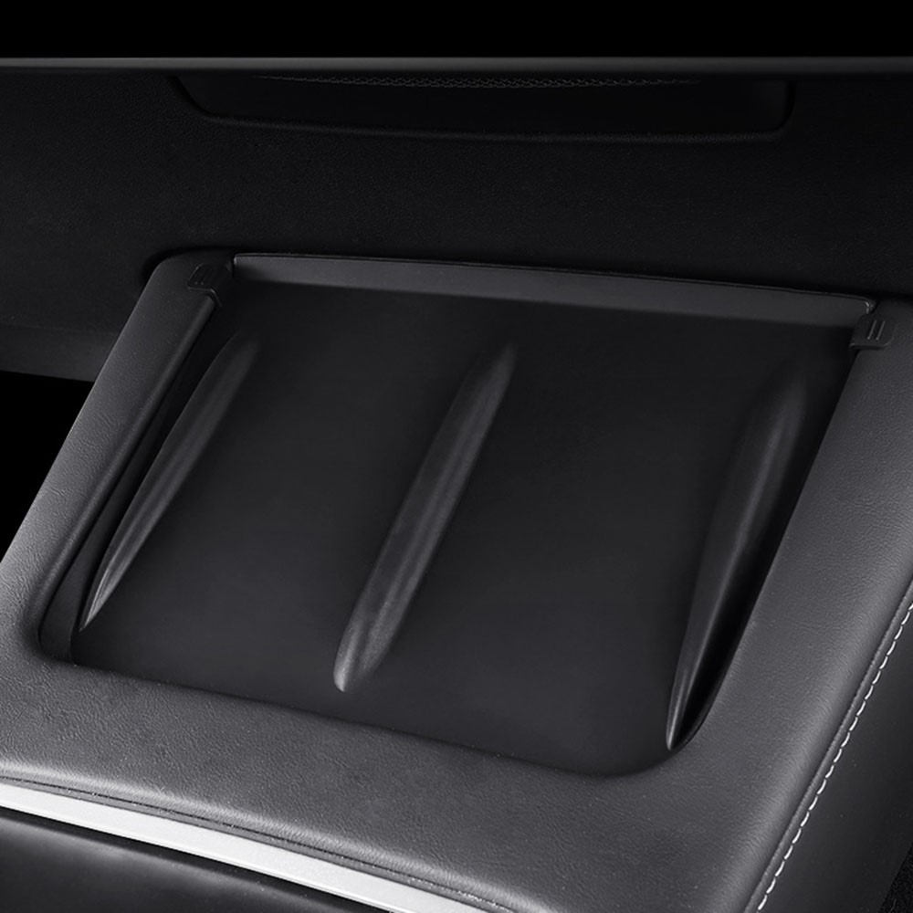 Tesla Model 3 / Y Silikon Mittelkonsolen Matte Rutschfeste Smartphone Halterung - Schwarz