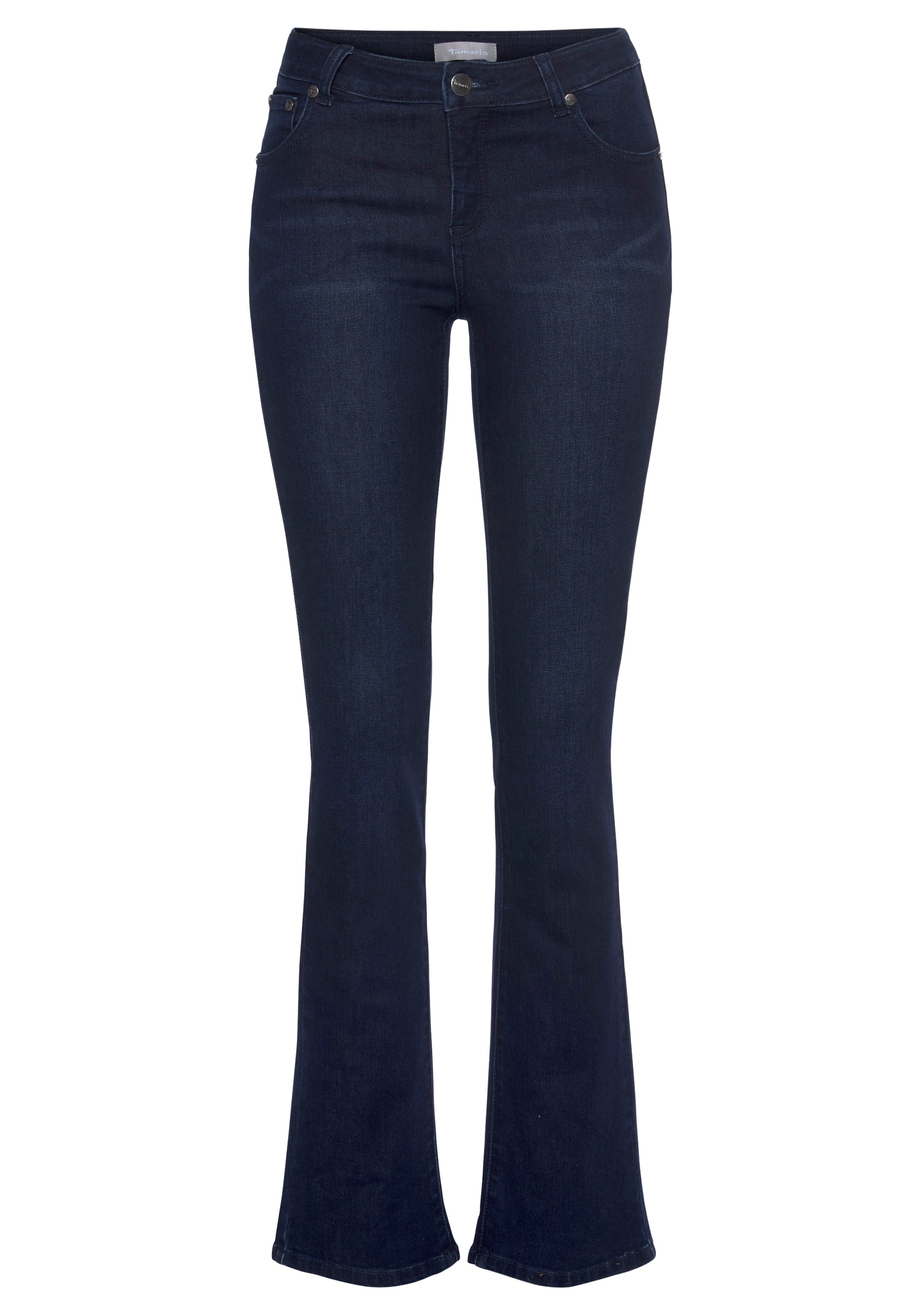 Tamaris Bootcut-Jeans , normale Leibhöhe,  Bootcut,  mit ausgestelltem Bein