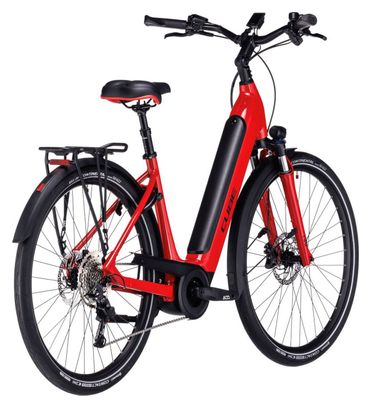 Vélo de Ville Électrique Cube Supreme Sport Hybrid Pro 500 Easy Entry Shimano Deore 10V 500 Wh 700 mm Rouge