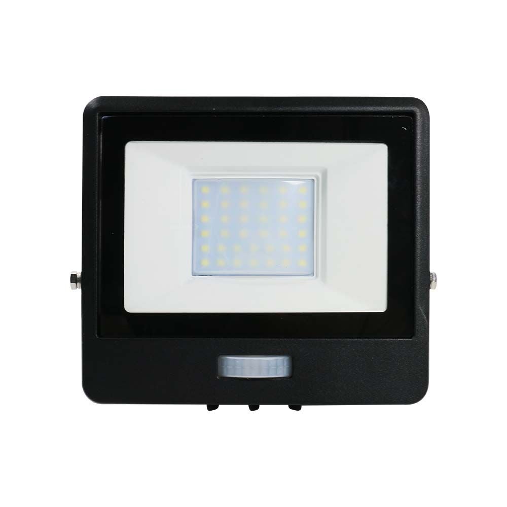 V-TAC VT-138S-B - LED-schijnwerper met PIR-sensor - Zwart - Samsung - IP65 - 30W - 2340