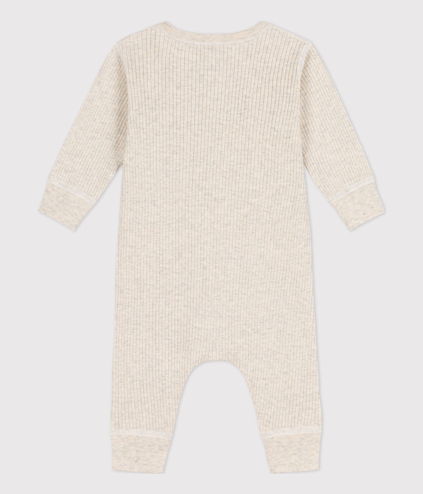 Combinaison longue bébé en maille côtelée