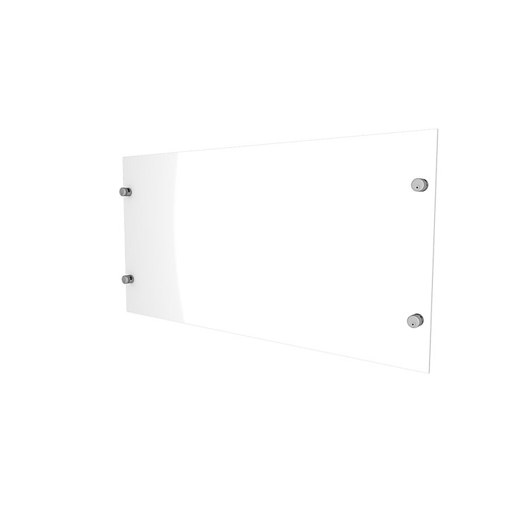 Verre synthétique + supports garde-corps Prestio ral 9006 Kordo