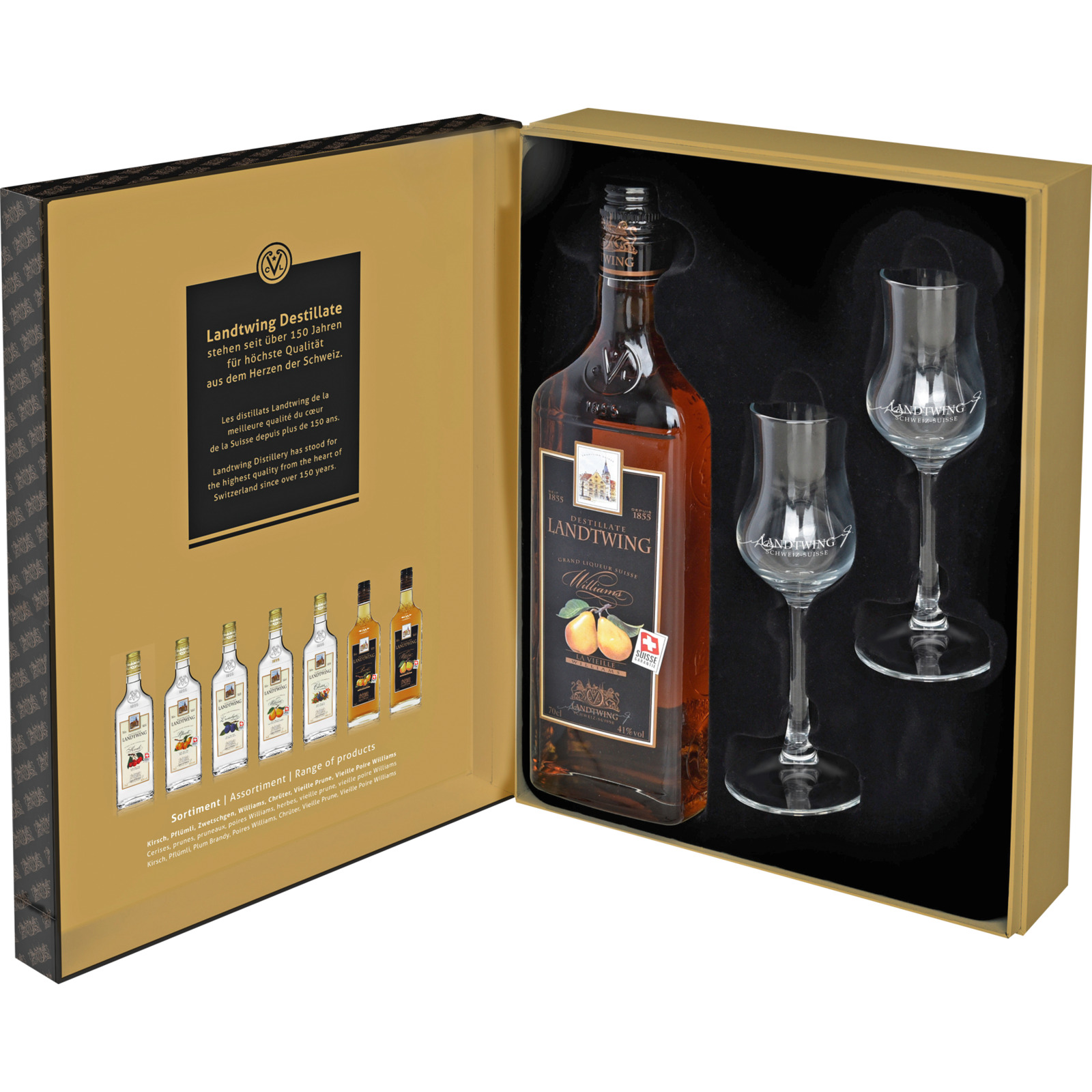 Landtwing Williams 70 cl mit 2 Gläsern