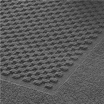 Tapis de bain coton jeu de reliefs - 800 g/m² - Lot de 2