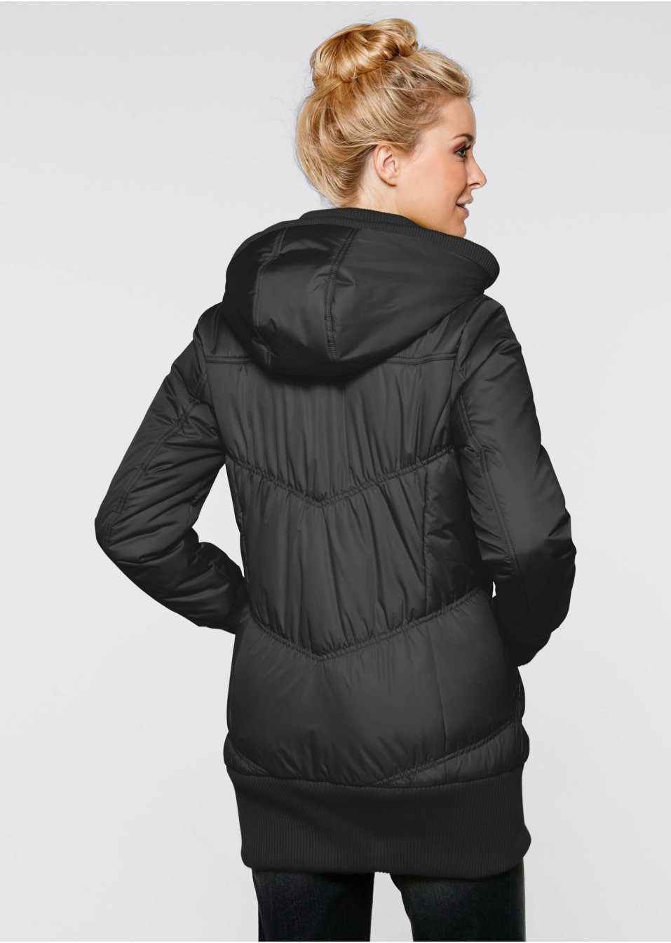 Veste matelassée à empiècement confortable et capuche