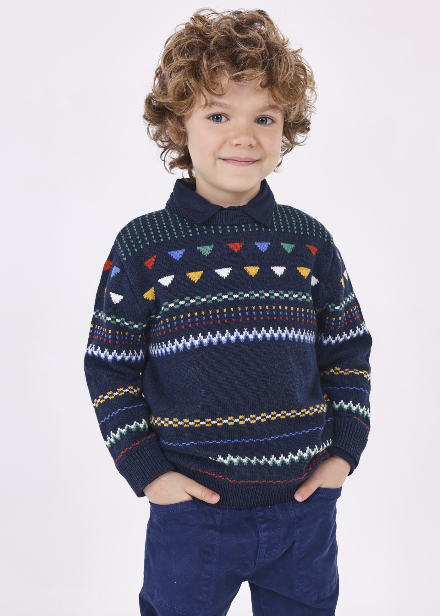 Suéter jacquard infantil