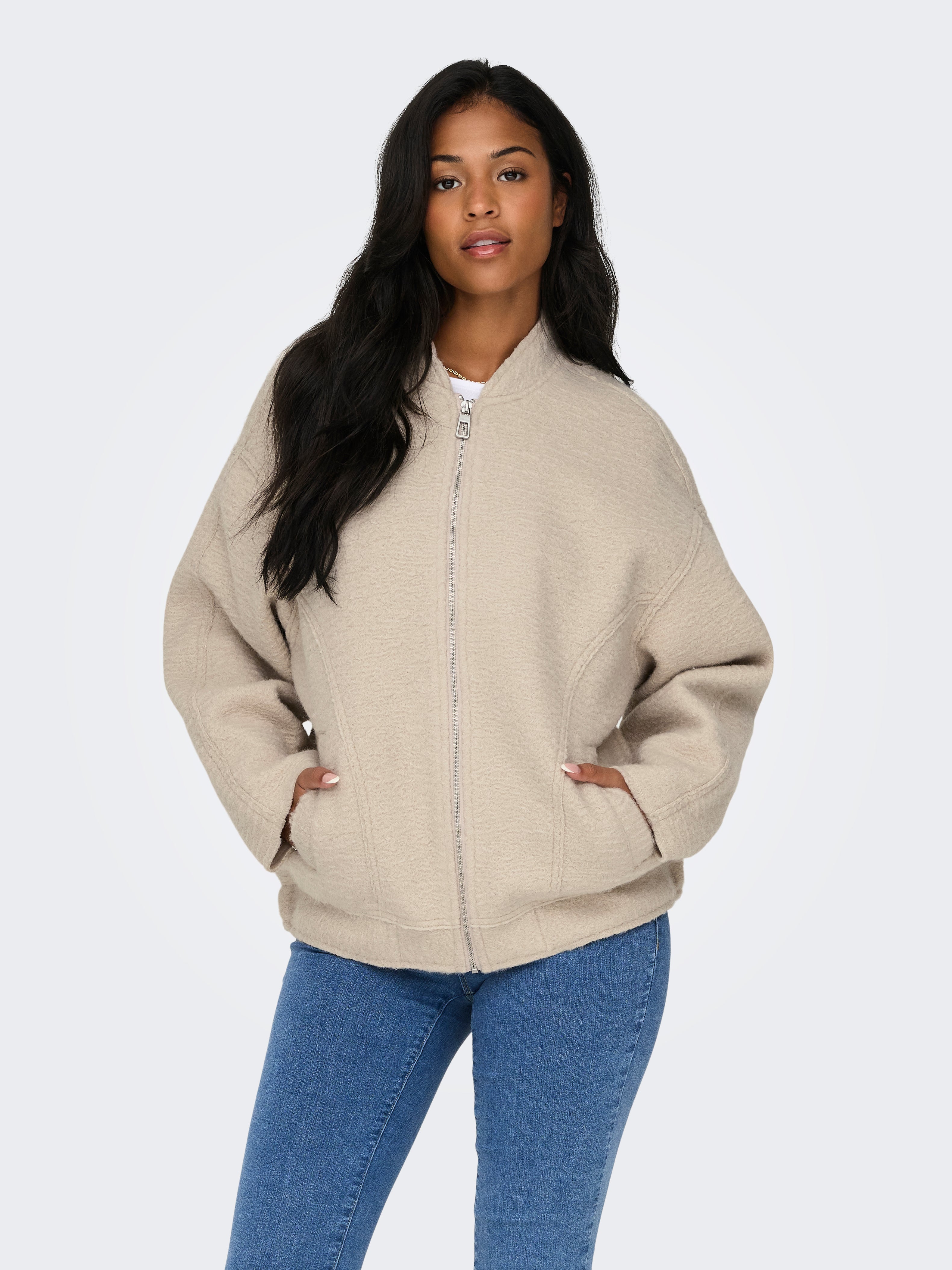 ONLSANNE Teddyfell Jacke Pumice Stone