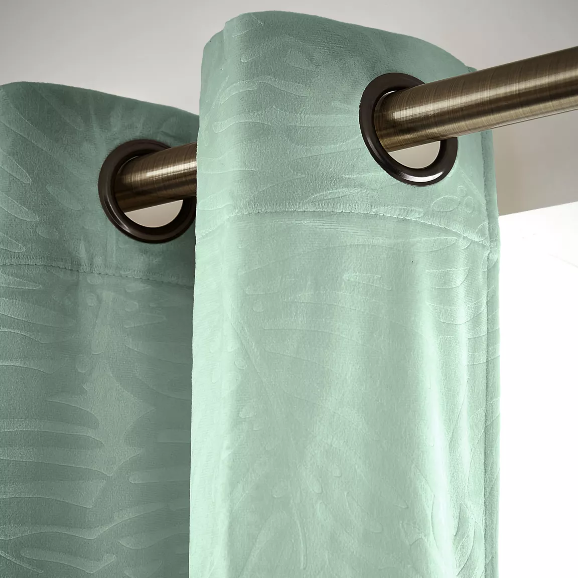 Rideau obscurcissant velours (140 x 280 cm) Fern Vert sauge