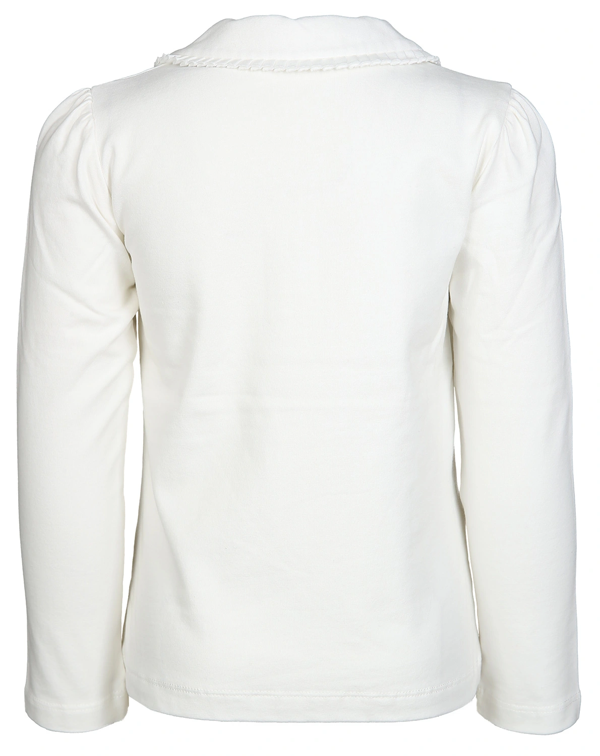 Langarm-Shirt FINE COLLAR in weiß/silber