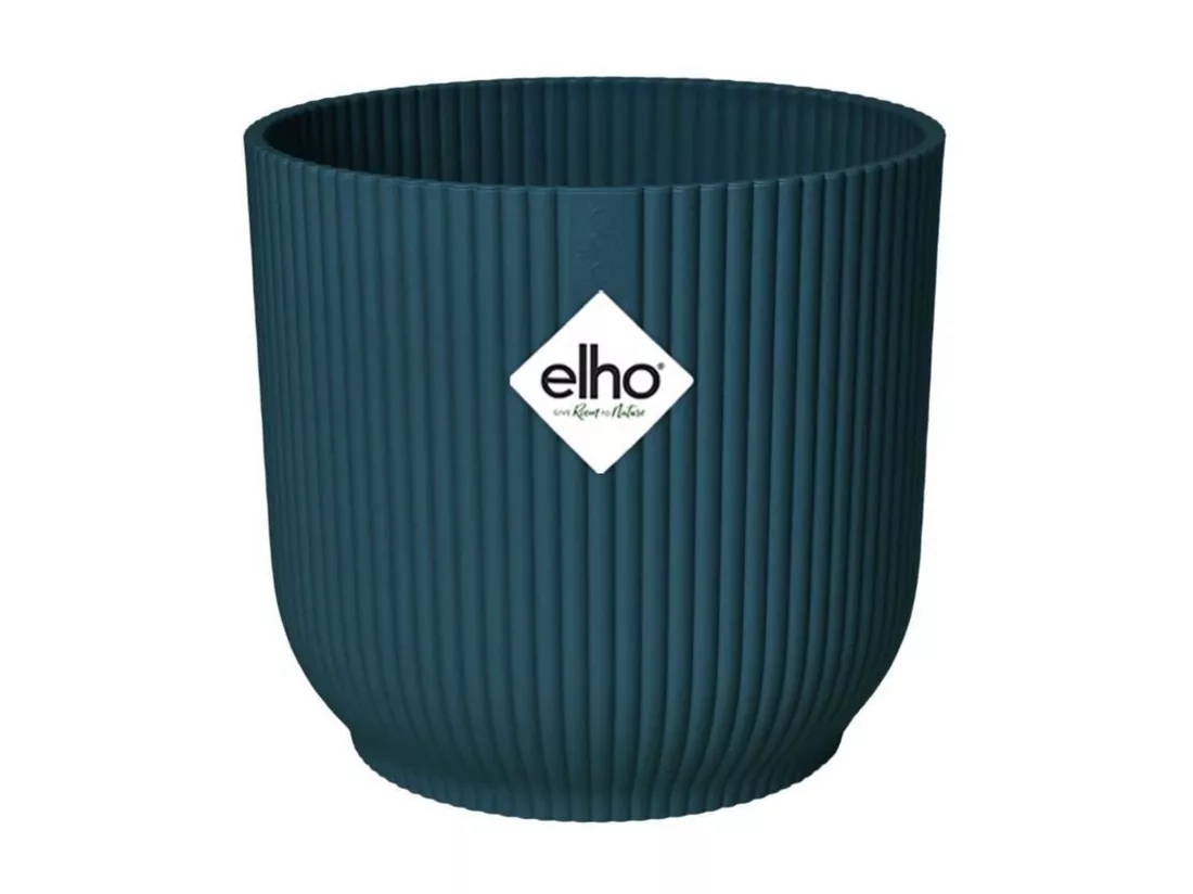Pot de fleurs Rond VIBES - Plastique - Ø 25 - Bleu Foncé